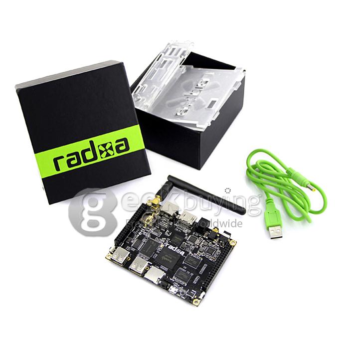 New Radxa Rock Pro Main Board ARM Cortex-A9 Processor Wifi Anternna 8GB Nand Flash On-board