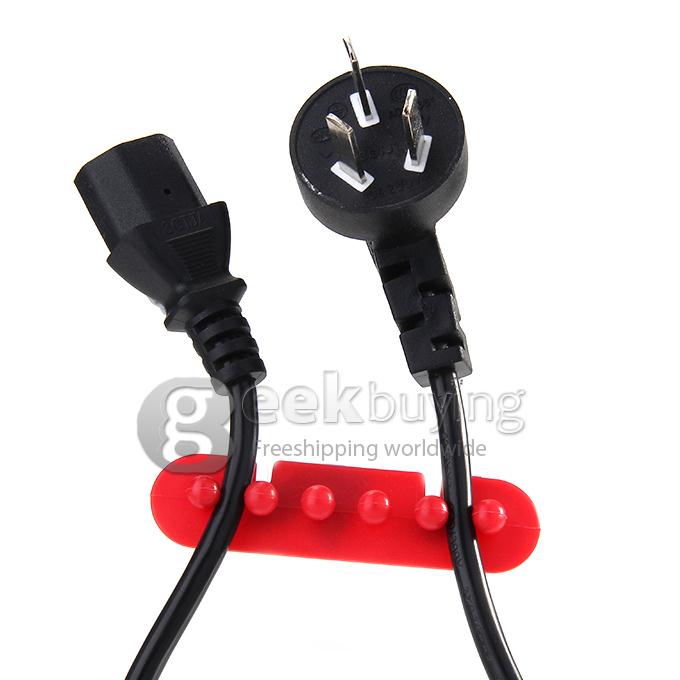 2x Convenient Wire Cord Cable Tidy Plug Holder Drop Clip Organizer Line Fixer Divider Ties