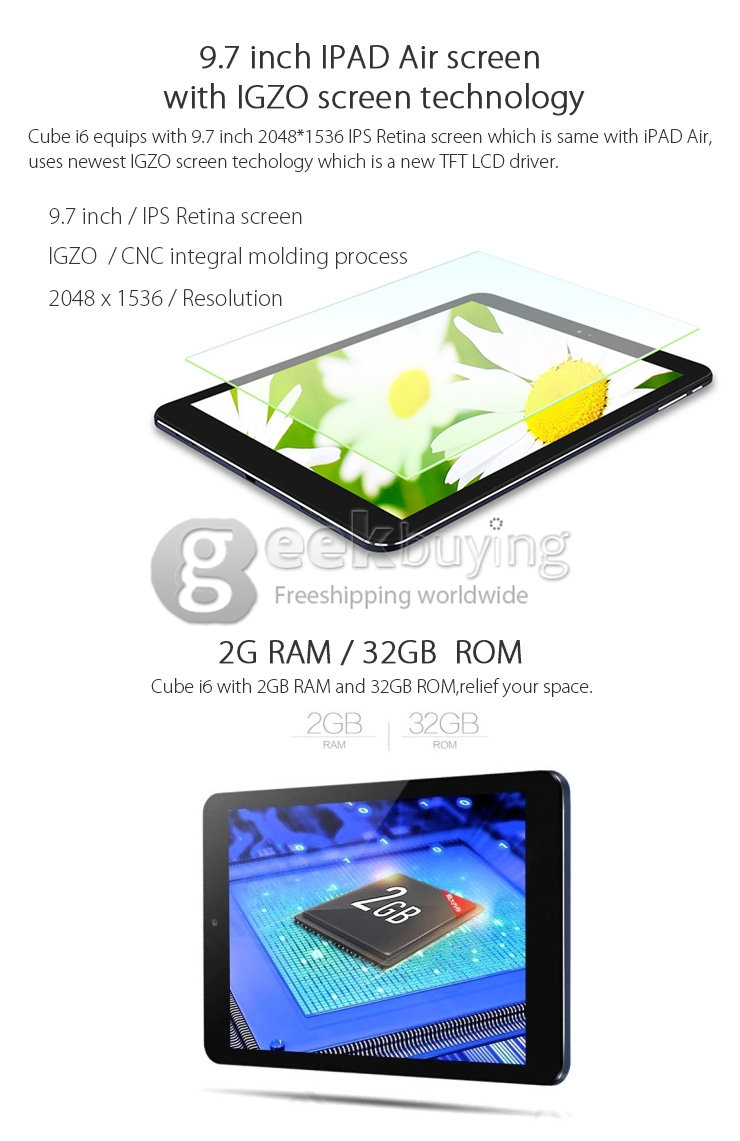 Cube i6 Air 3G Dual OS 9.7