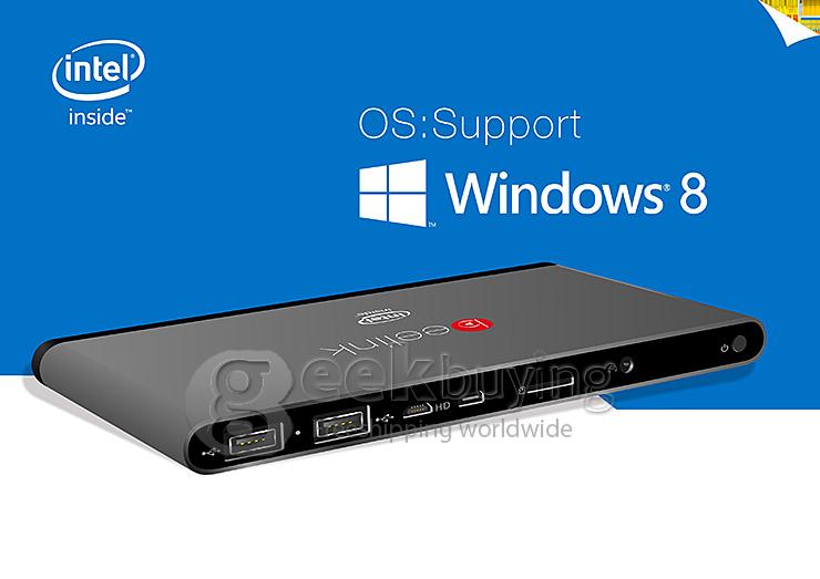 Beelink Pocket P1 Windows Mini PC Quad Core Intel Z3735F 1.8GHz 2G RAM 32G ROM 2.4G/5G WIFI Bluetooth Silver