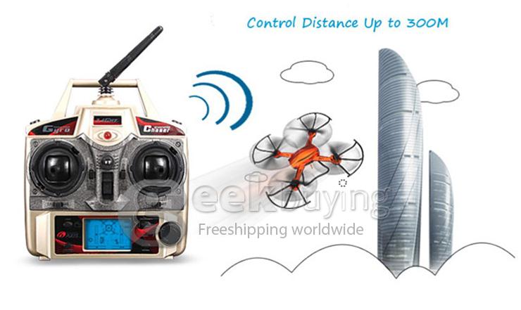 JJRC H12C Headless Mode 2.4GHz 4CH RC Quadcopter 6 Axis Gyroscope 360 Degree Stumbling RTF UFO without Camera - Golden