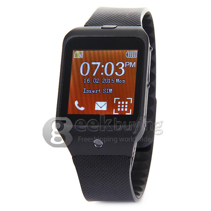 Atongm W003 Smart Watch Phone 1.44 Inch Touch Screen Bluetooth Camera FM - Black