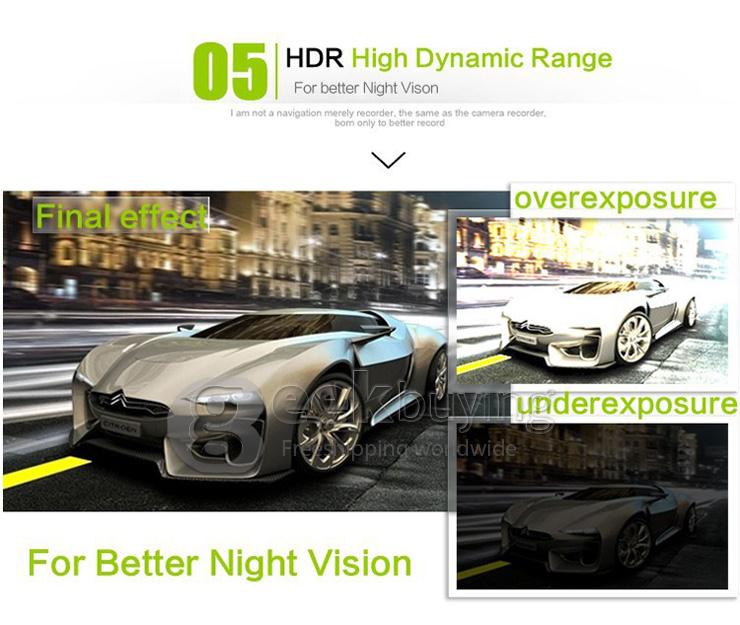 Mini 0806 1296P Ambarella A7LA50 Support 256G Car DVR Camera Video Recorder G-sensor Night Vision - Black