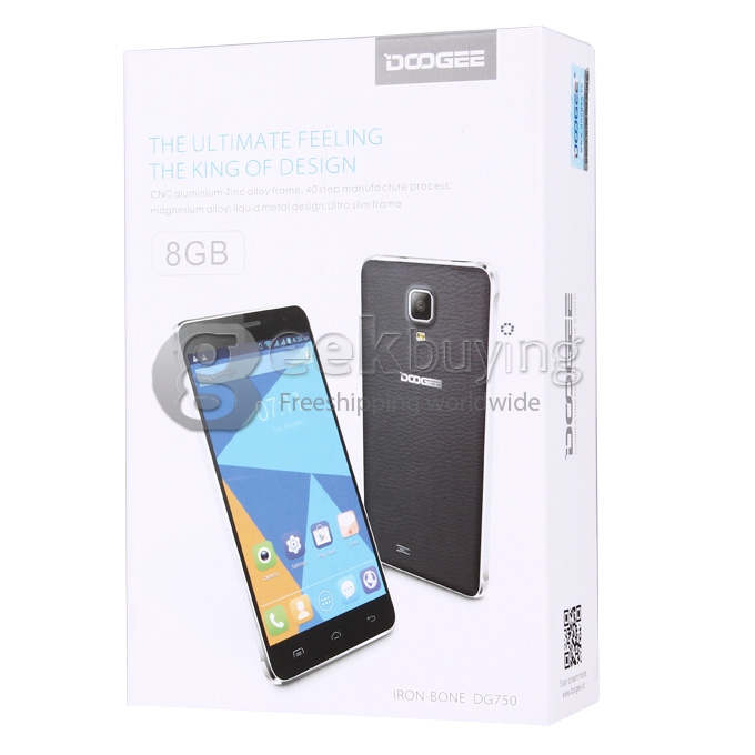 DOOGEE DG750 IRON BONE 4.7 Inch Android 4.4 Smartphone MTK6592 Octa Core 1GB RAM 8GB ROM 8.0MP 3G/GPS - White