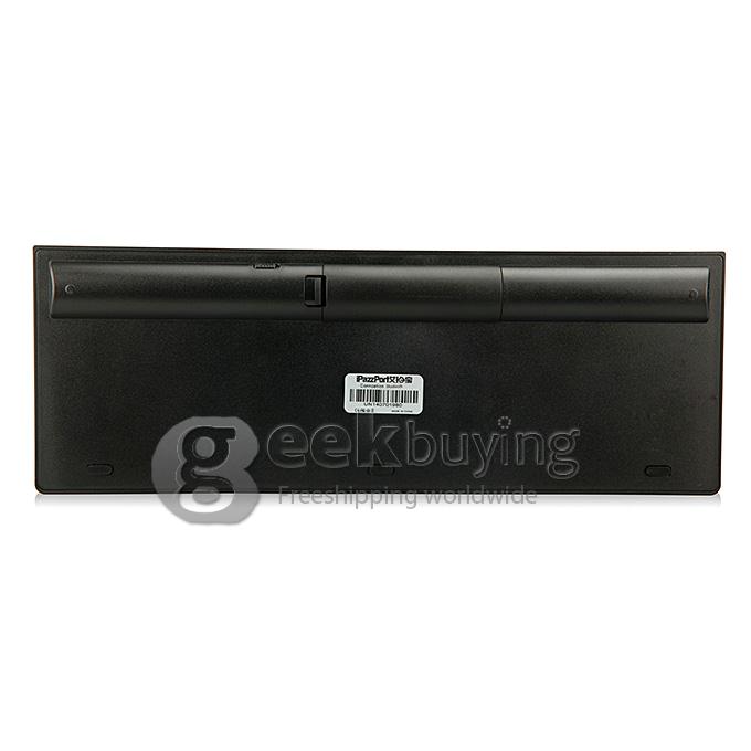 iPazzPort KP-810-35BTT Bluetooth Multi-Media Keyboard for Windows/Android/iOS OS/Mac OS - Black