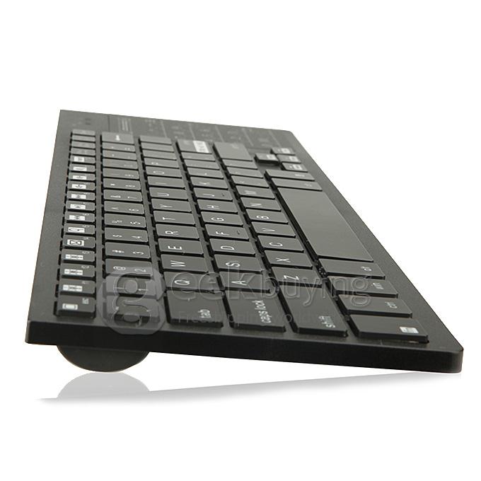 iPazzPort KP-810-35BTT Bluetooth Multi-Media Keyboard for Windows/Android/iOS OS/Mac OS - Black