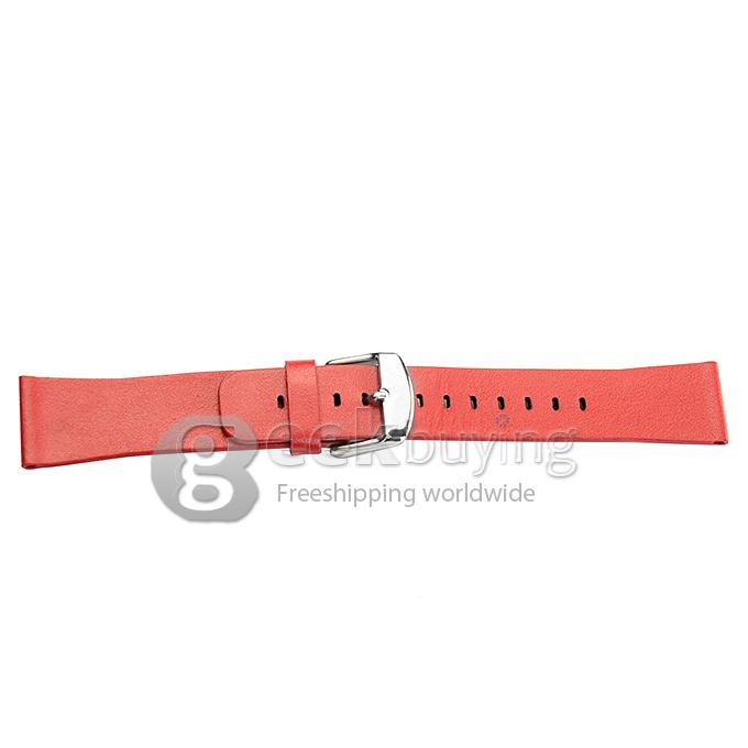 Genuine Leather Classic Buckle Watch Straps Wrist Band For Apple Watch 38mm - Red