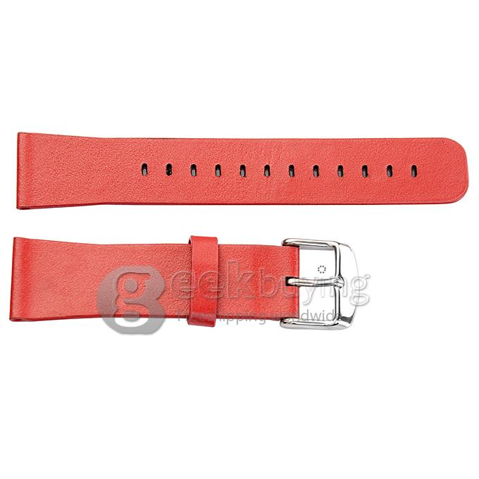 Genuine Leather Classic Buckle Watch Straps Wrist Band For Apple Watch 38mm - Red