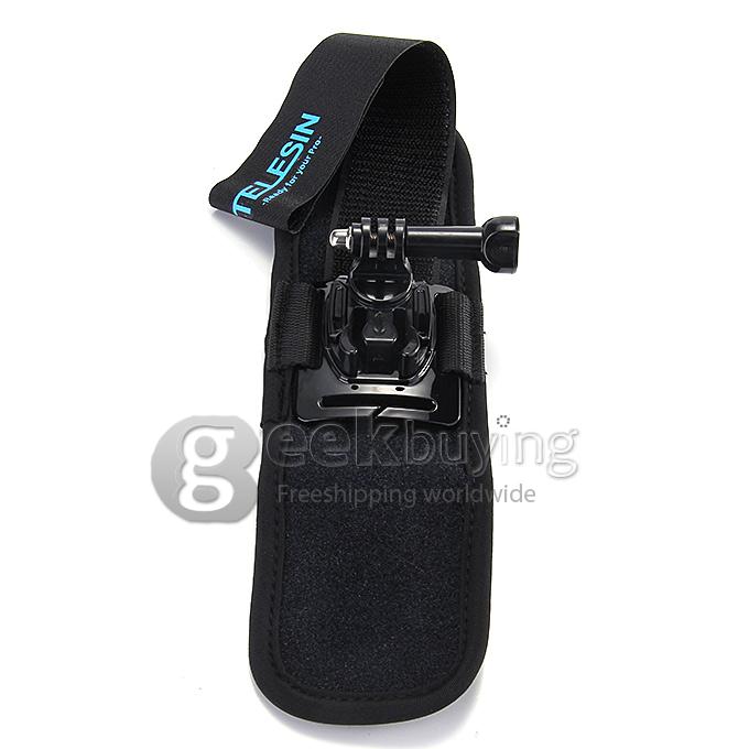 [HK Stock] Telesin Yi-WFS Arm Band Wrist Strap with Steerable Holder Accessories for Xiaoyi Yi Xiaoyi Sport Camera - Black