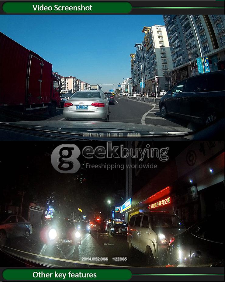 Blackview G30B 2.7 inch 1080P FHD Car DVR Dashcam Video Recorder 140 Degree Wide Angle Lens with Rear View Camera - Black