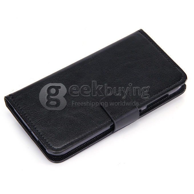 [HK Stock]Protective PU Leather Case Hard Case Cover with for ZTE Blade S6 Q7 5.5inch - Black