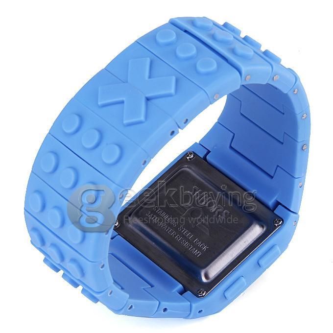 Rainbow Children Wrist Watch with Digital LED Display - Blue