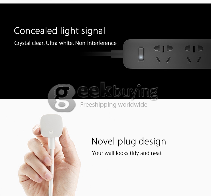 Xiaomi Mi Power Strip Patch Board with 3 USB Ports 2A Fast Charger Mini Socket + US Plug Travel Power Adaptor