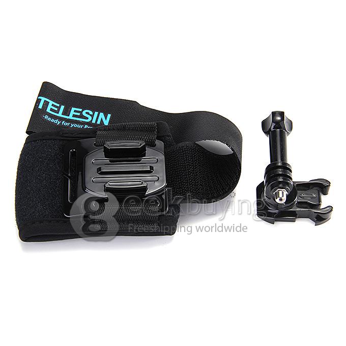 [HK Stock] Telesin Yi-WFS Arm Band Wrist Strap with Steerable Holder Accessories for Xiaoyi Yi Xiaoyi Sport Camera - Black
