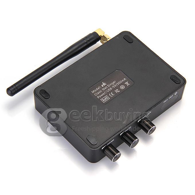 EK K2 USB Wireless Audio FM VHF Multimedia Kara OK Player With Mic 230MHz-270MHz 16DBm For Smartphone IPAD Smart TV TV Box MID