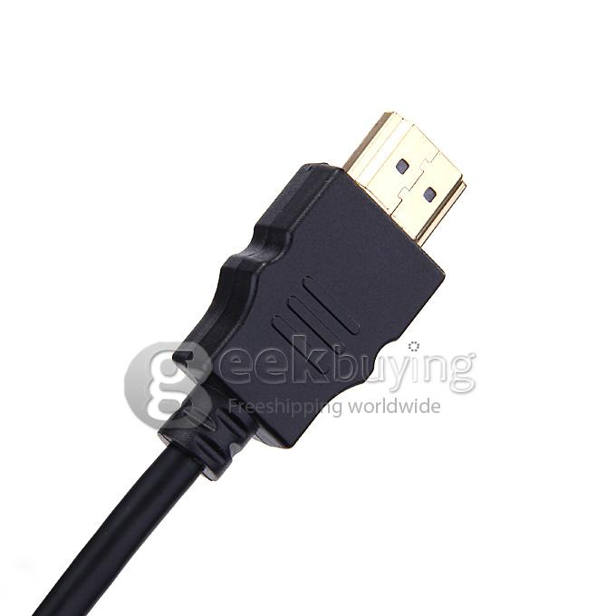 HDMI/MHL to HDMI & VGA Audio Splitter Converter Adapter with 3.5mm Audio Cable for Samsung Galaxy S3/S4/S5/Note2/3/4 - Black