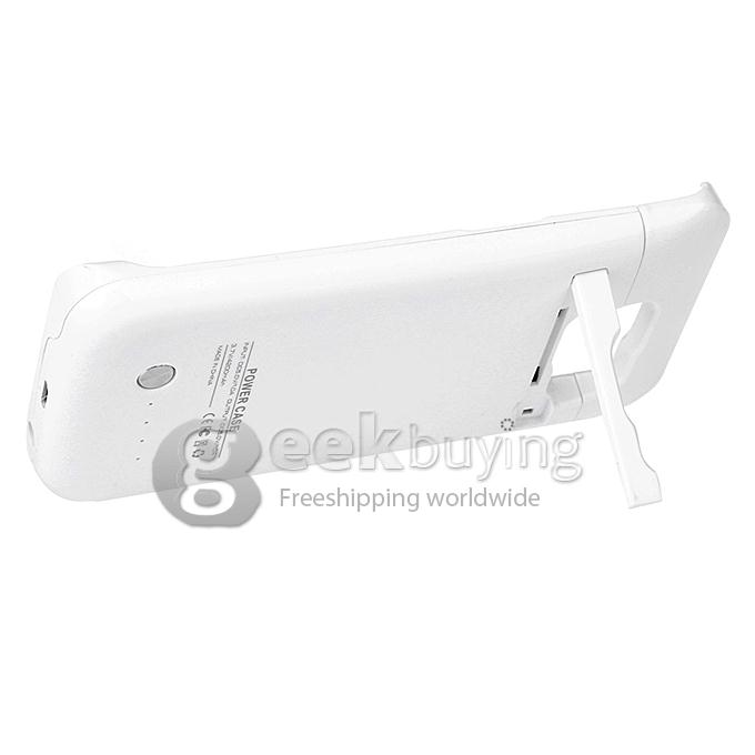 4200mah External Back Power Bank Rechargeable Battery Cover Case For Samsung S6 Edge - White