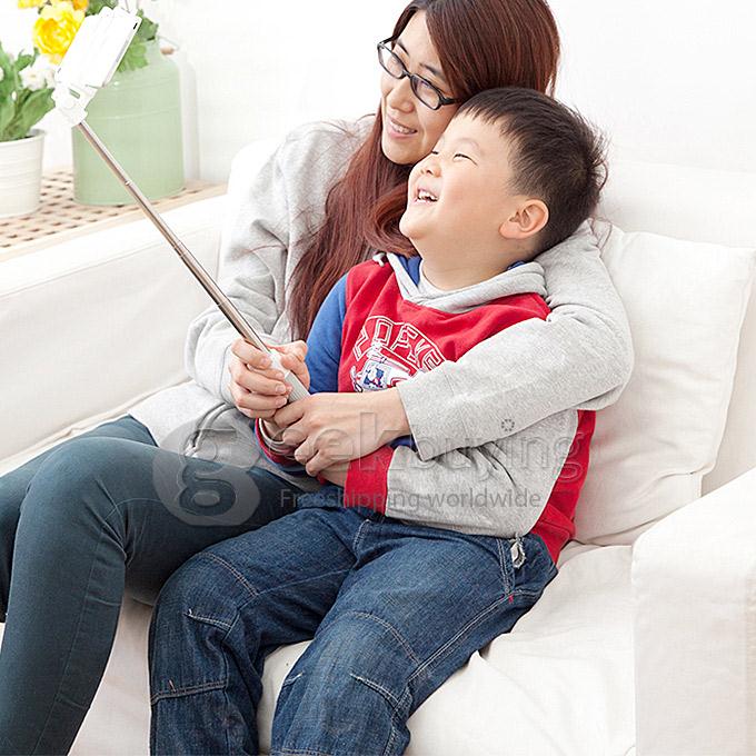 New Original Xiaomi Monopod Handle Stick Self-pole Bluetooth Collapsible Adjustable For iOS Android - Sky Blue