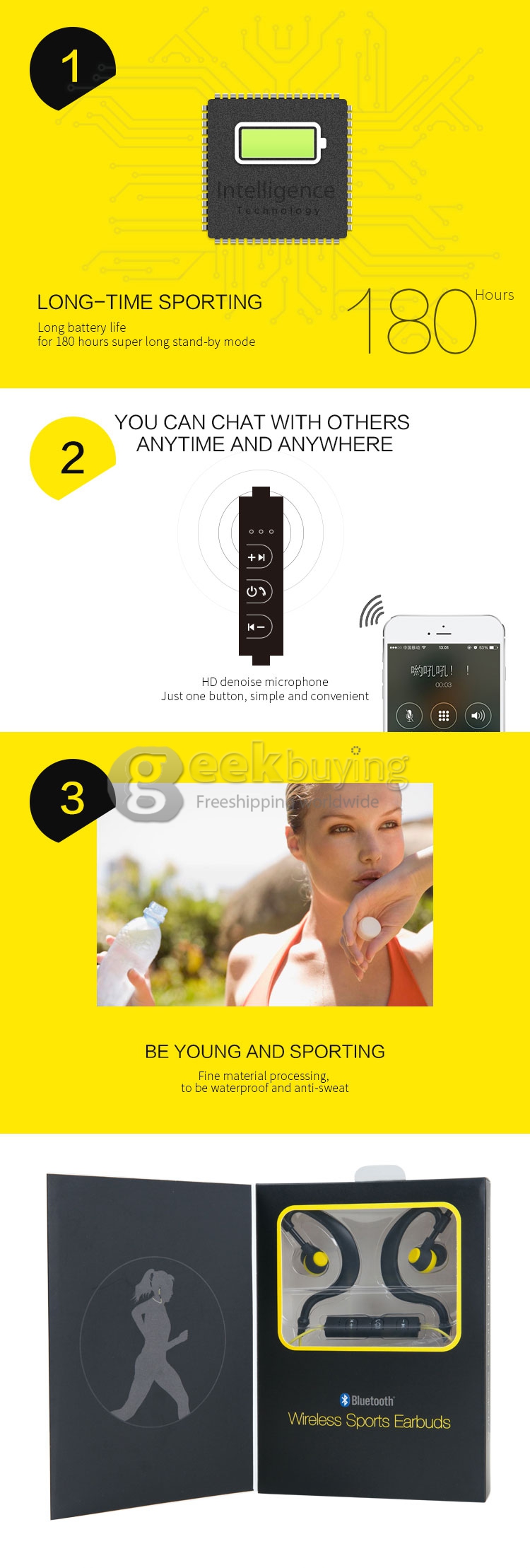Syllable D700 Bluetooth 4.1 Sport Wireless Stereo Headset 2.4GHz-2.48GHz Headphone Earphone For iOS Android