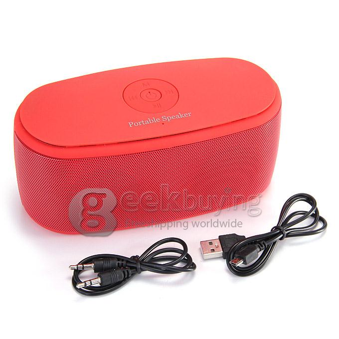 New YPS-B30 HIFI BT2.0+EDR Speaker MP3 Wireless USB Amplifier Stereo Sound Box With MIC Support TF Card - Red