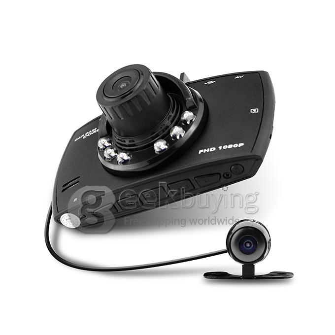 Blackview G30B 2.7 inch 1080P FHD Car DVR Dashcam Video Recorder 140 Degree Wide Angle Lens with Rear View Camera - Black