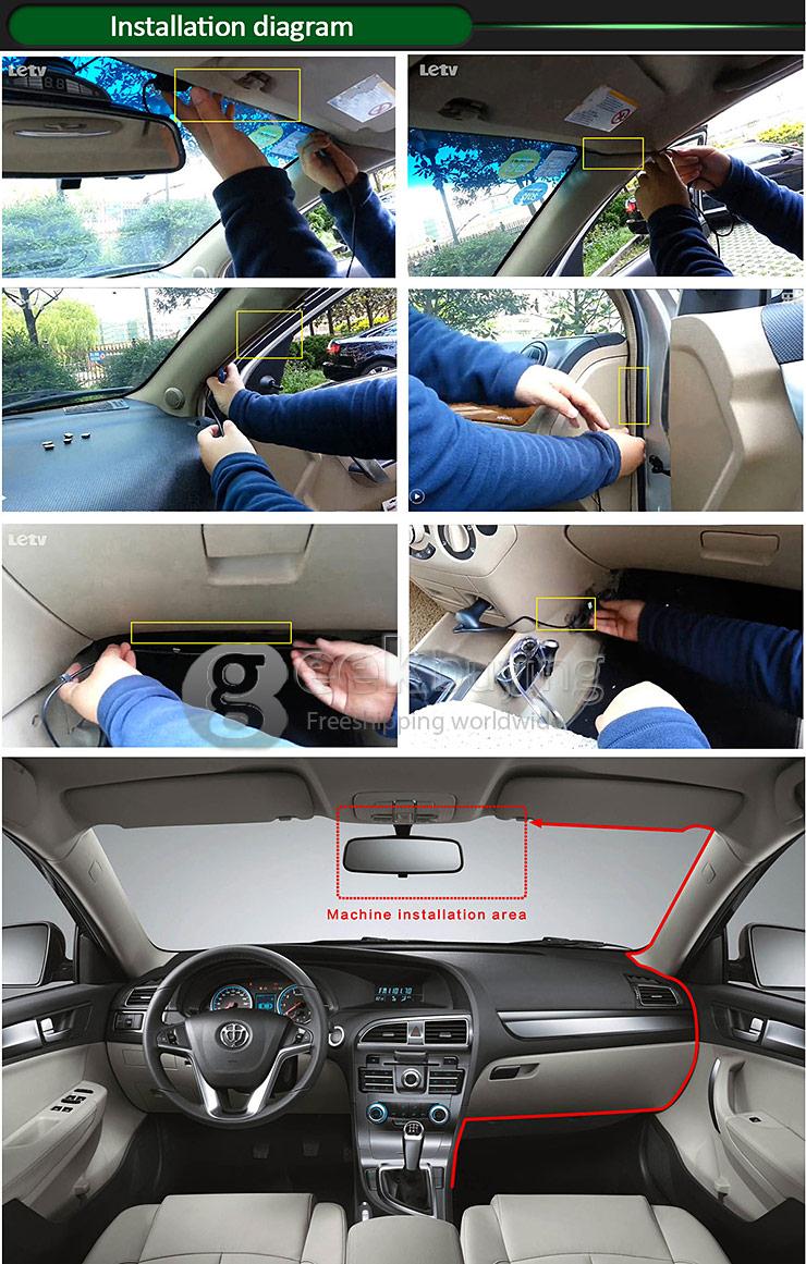 Blackview G30B 2.7 inch 1080P FHD Car DVR Dashcam Video Recorder 140 Degree Wide Angle Lens with Rear View Camera - Black