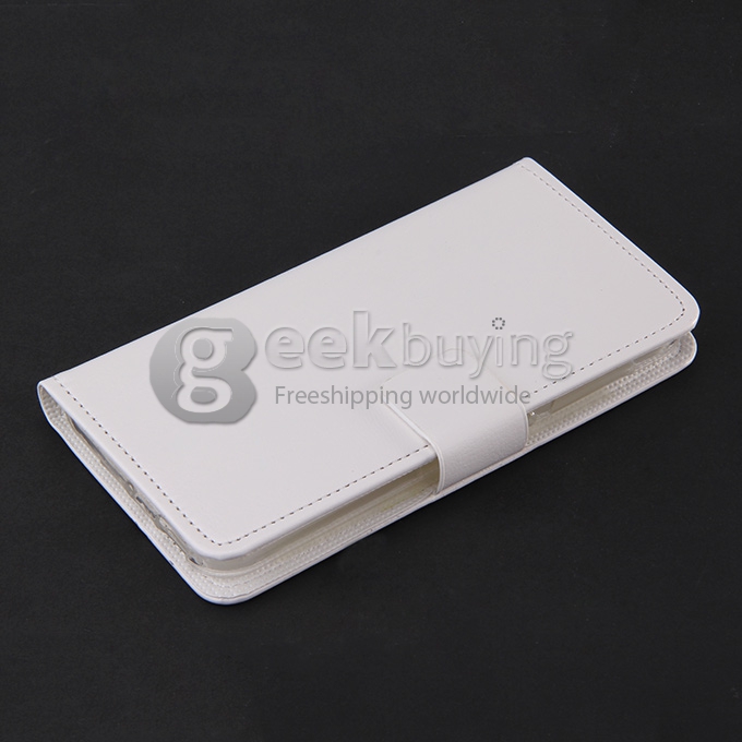 Protective PU Leather Case Hard Case Cover with for ZTE Blade S6 Q7 5.5inch - White