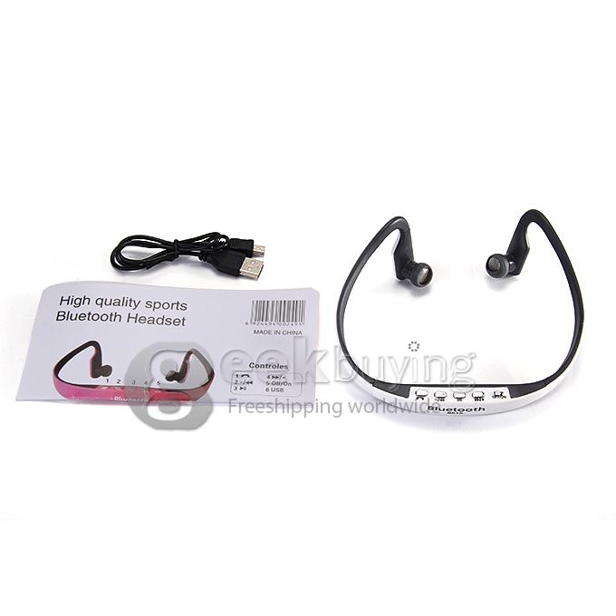 New BS15 Stereo Wireless Earphone BT3.0 Sports Headphone Fashion Running Earphone For Iphone Samsung HTC - White