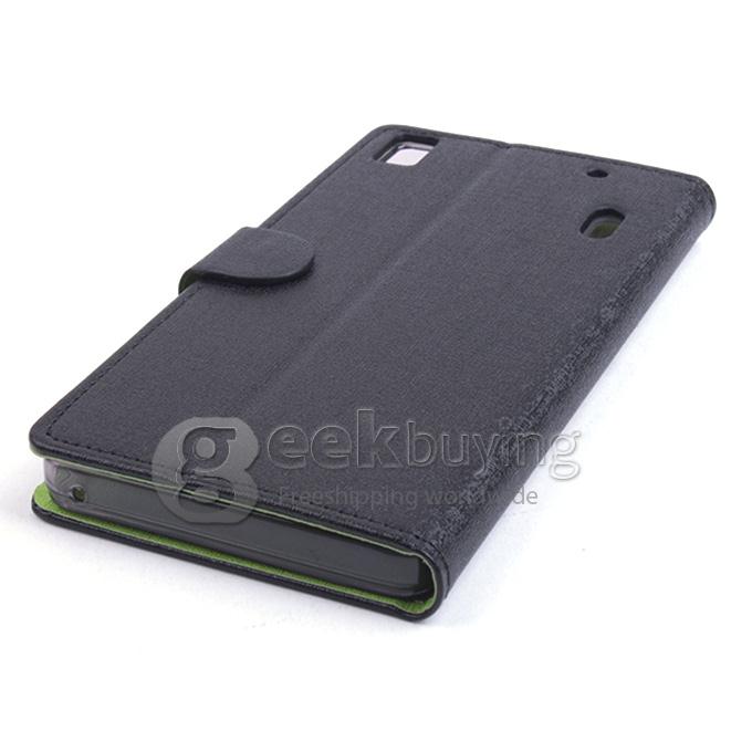 Protective PU Leather Case Hard Case Cover with for Lenovo Lemo K3 Note - Black