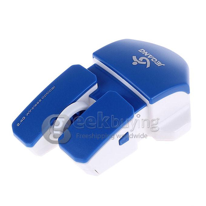 JW-1979 Fashion Suspended Mechanical 2.4G Wireless 105 Keys Touch Keyboard Set with Mouse - Blue