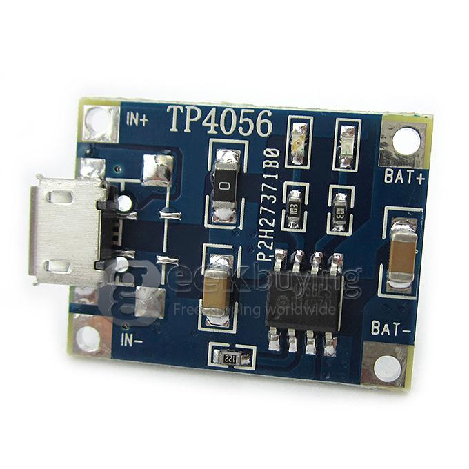 TP4056 1A 3.7V Lipo Battery Charging Board Charger Module DIY Micro USB Interface