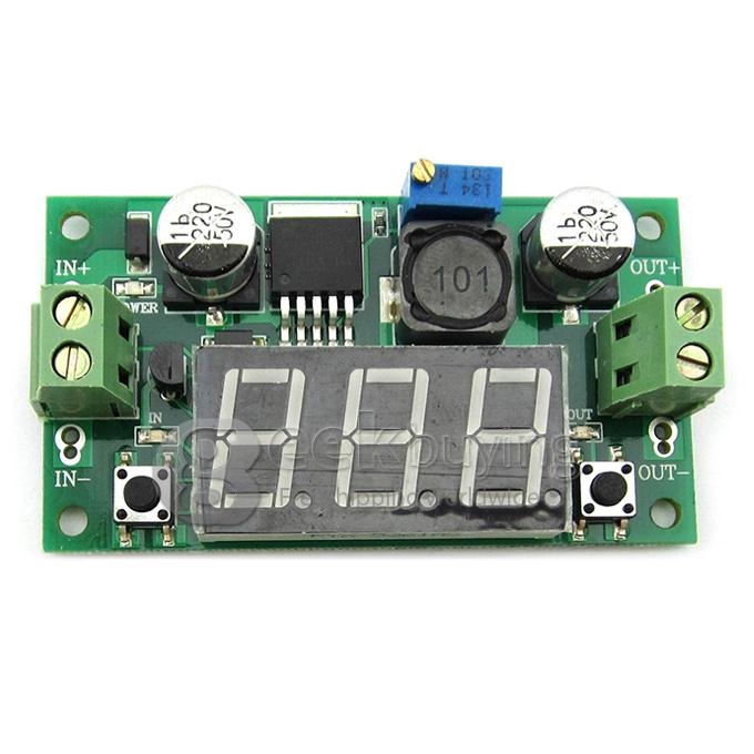 DIY LM2596 Adjustable Step-down Voltage Regulator Buck Converter Module With Voltmeter Display
