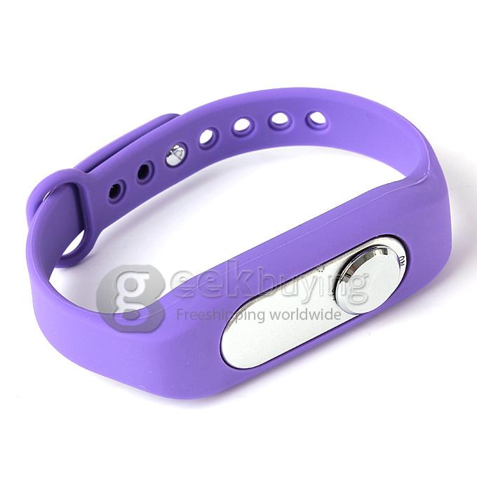 WR-06 Wearable Wristband Bracelet 4GB 70H Digital Voice Recorder Wrist Band WAV Recording Format - Purple