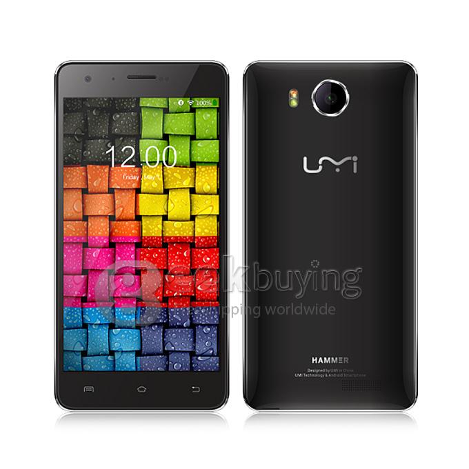 UMI Hammer 5.0inch 64bit 4G LTE Android 4.4 2GB 16GB Smartphone MTK6732A Quad Core 1.5GHz IPS HD 13.0MP Miracast - Black