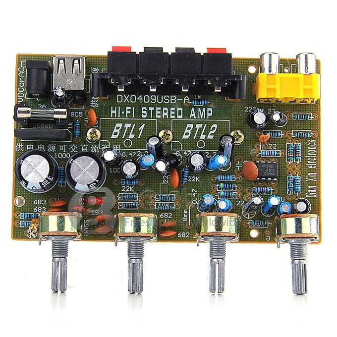 DX0409 Stereo Audio Amplifier Board HIFI Amplifier 2.0 Channel