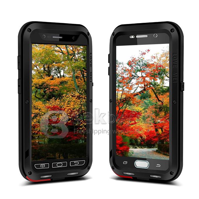 LOVE MEI Powerful Dirt/Shockproof Protective Case With Corning Gorilla Glass For Galaxy S6 G9200 - Black