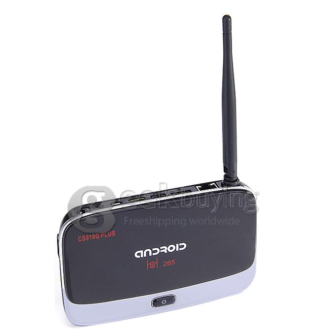 CS918G Plus Amlogic S805 Quad Core Android4.4 TV Box 1G 8G LAN WIFI 802.11b/g/n BT4.0 HDMI Miracast/DLNA 1080P - Black