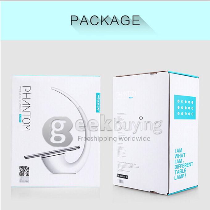 Nillkin MC004 Qi Standard 300LM 5W LED Table Lamp Phantom Wireless Charger Lamp For Samsung iPhone Nokia