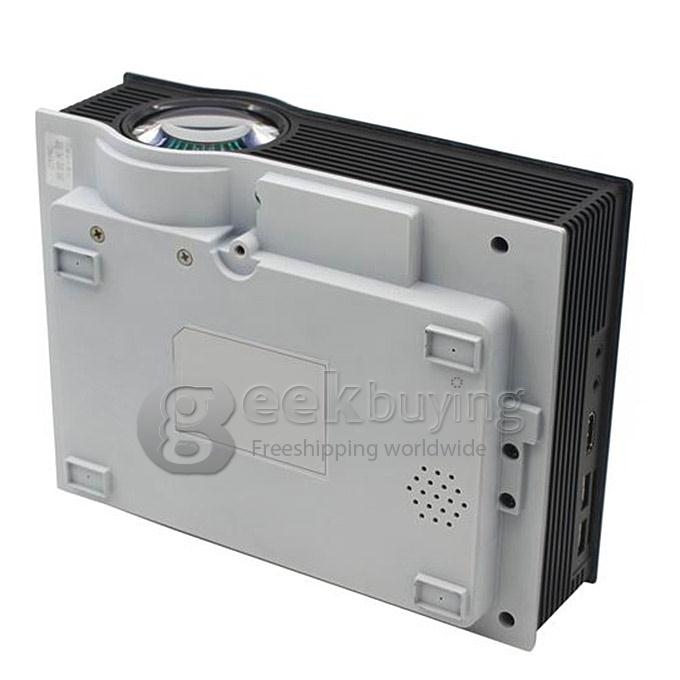 UC40 55WHD 1080P Mini Home 1080P LED Projector 50Lm W/HDMI AV SD USB Remote Control - White