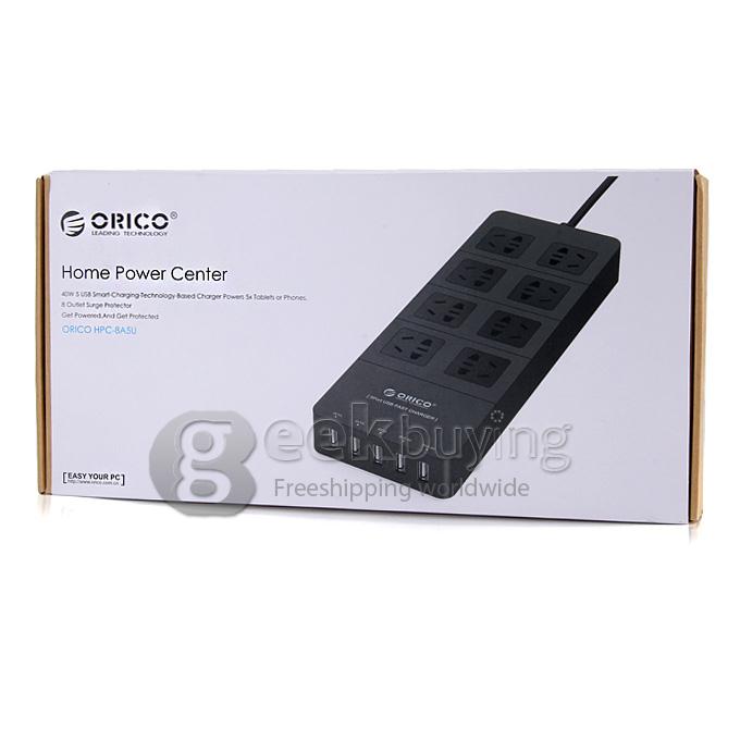 Multi-Functional ORICO TPC-8A4U 8 Ports Anti-Surge Socket with 4 Ports USB Expansion Power Strip (US Plug) - White