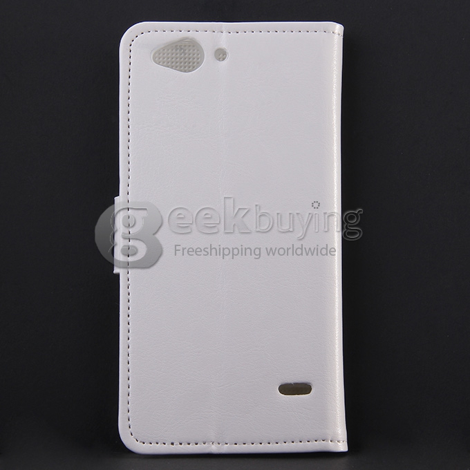Protective PU Leather Case Hard Case Cover with for ZTE Blade S6 Q7 5.5inch - White