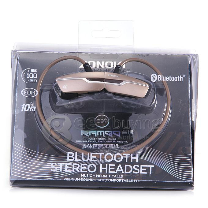 ZONOKI B97 Outdoor Neckband BT2.1+EDR 1Mbps Wireless Headphone Stereo Audio Headset With Magnetic - Coffee