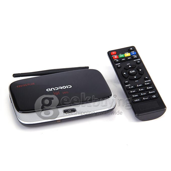 CS918G Plus Amlogic S805 Quad Core Android4.4 TV Box 1G 8G LAN WIFI 802.11b/g/n BT4.0 HDMI Miracast/DLNA 1080P - Black
