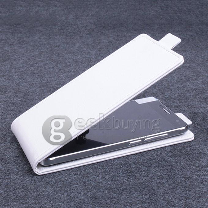Protective Hard Cover Flip Stand Leather Case for DOOGEE IRON-BONE DG750 -White