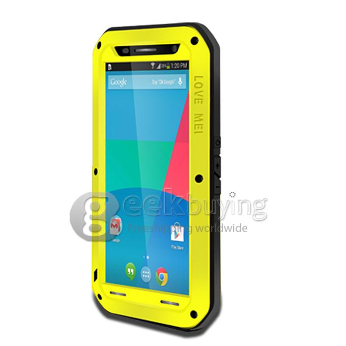 LOVE MEI Powerful Dirt/Shockproof Protective Case With Corning Gorilla Glass For Google Nexus 6 - Yellow