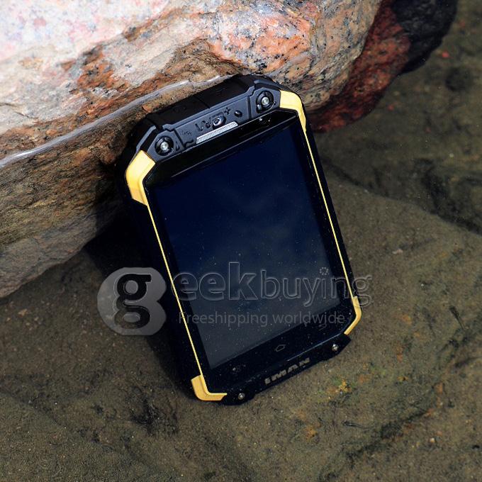 IMAN i6 4.7 Inch Smartphone IP68 Waterproof Walkie Talkie Android 4.4 MTK6592 Octa Core 2GB 32GB NFC - Yellow