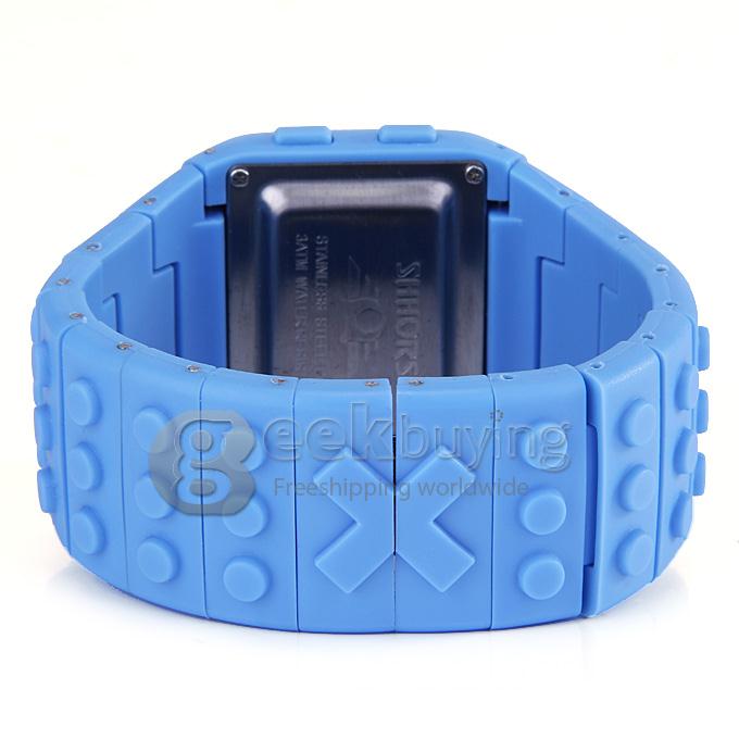 Rainbow Children Wrist Watch with Digital LED Display - Blue