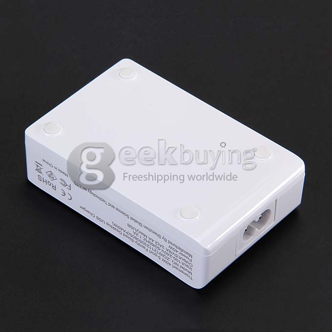Tronsmart 40W 8A 5 Port Portable High Speed Desktop USB Charger with VoltIQ Technology for iPhone/iPad/Samsung - EU Plug
