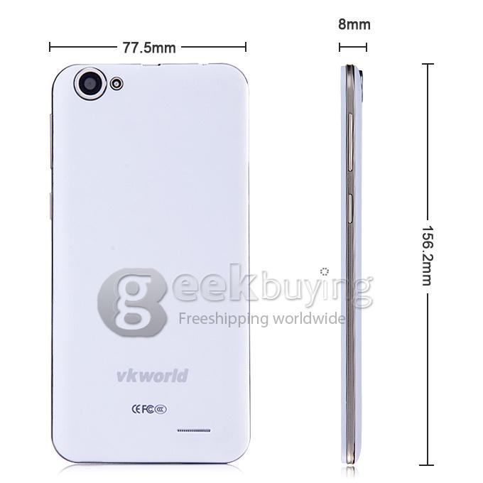 [Spain Stock] VKWORLD VK700 5.5inch IPS HD MTK6582 Quad Core 1.3GHz Android 4.4 Smartphone 1GB RAM 8GB ROM 3G GPS Miracast - White