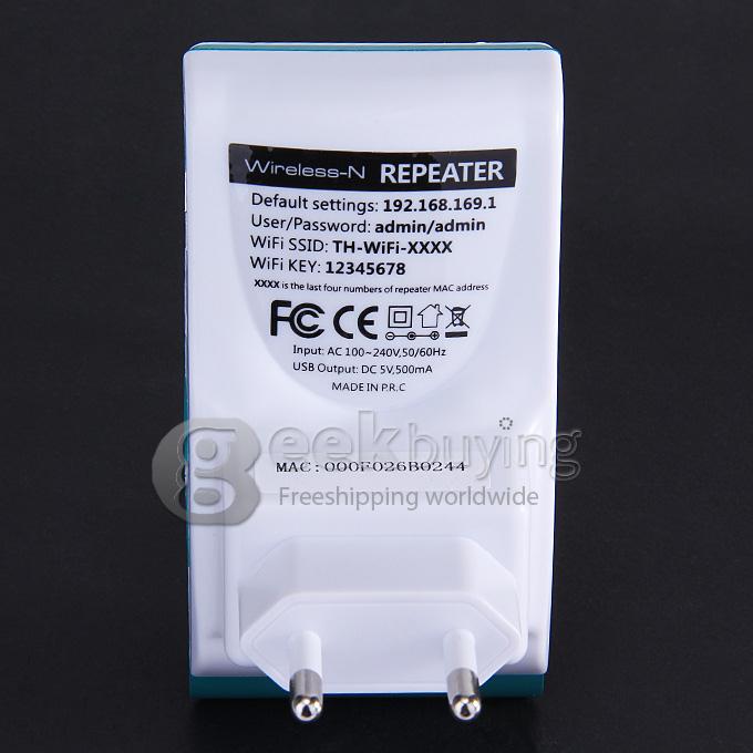 Portable MiNi Wireless-N WiFi Repeater Router Support AP Repeater Client Bridge IEEE Networking EU Plug - White